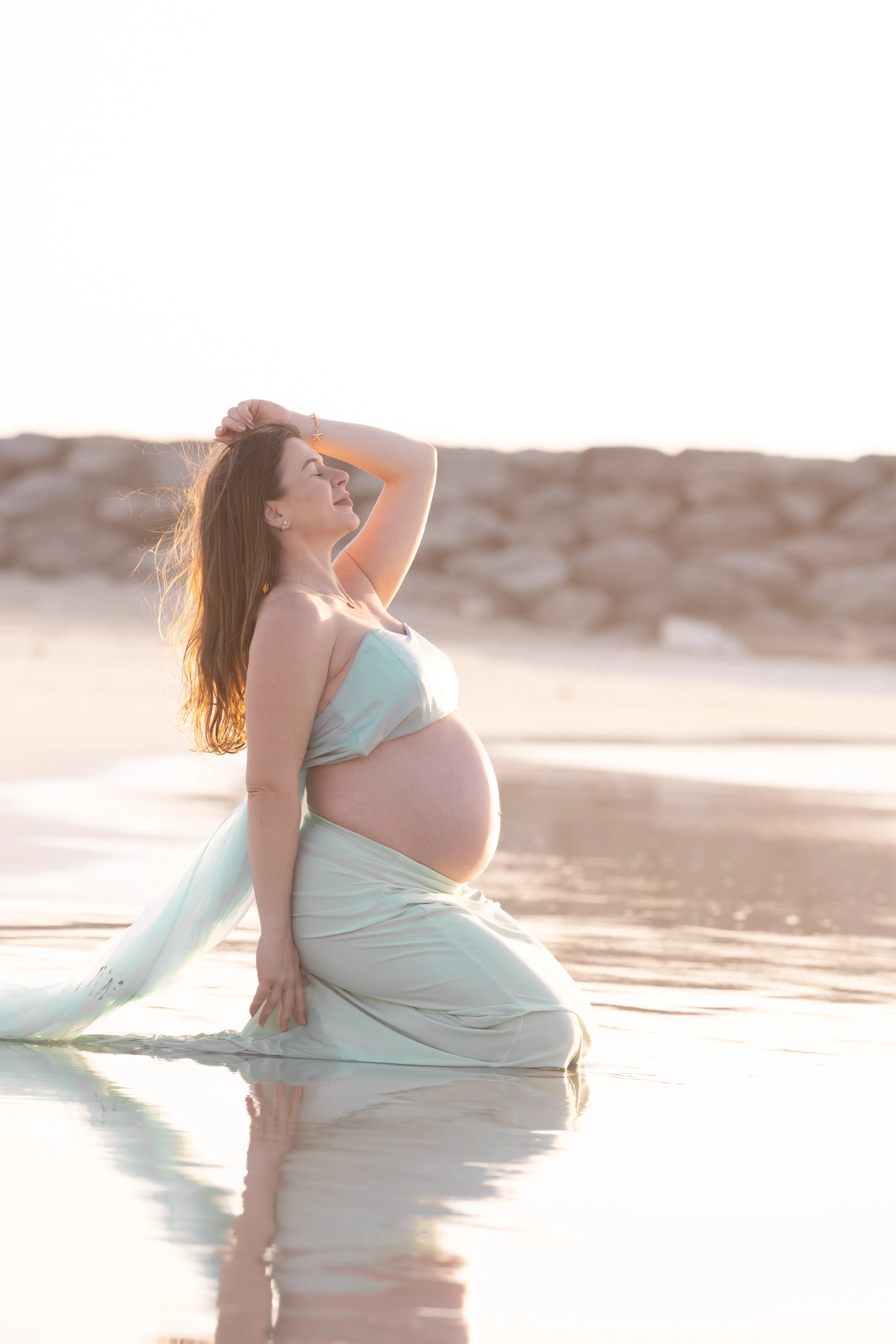 Jumeirah beach sunset maternity shoot