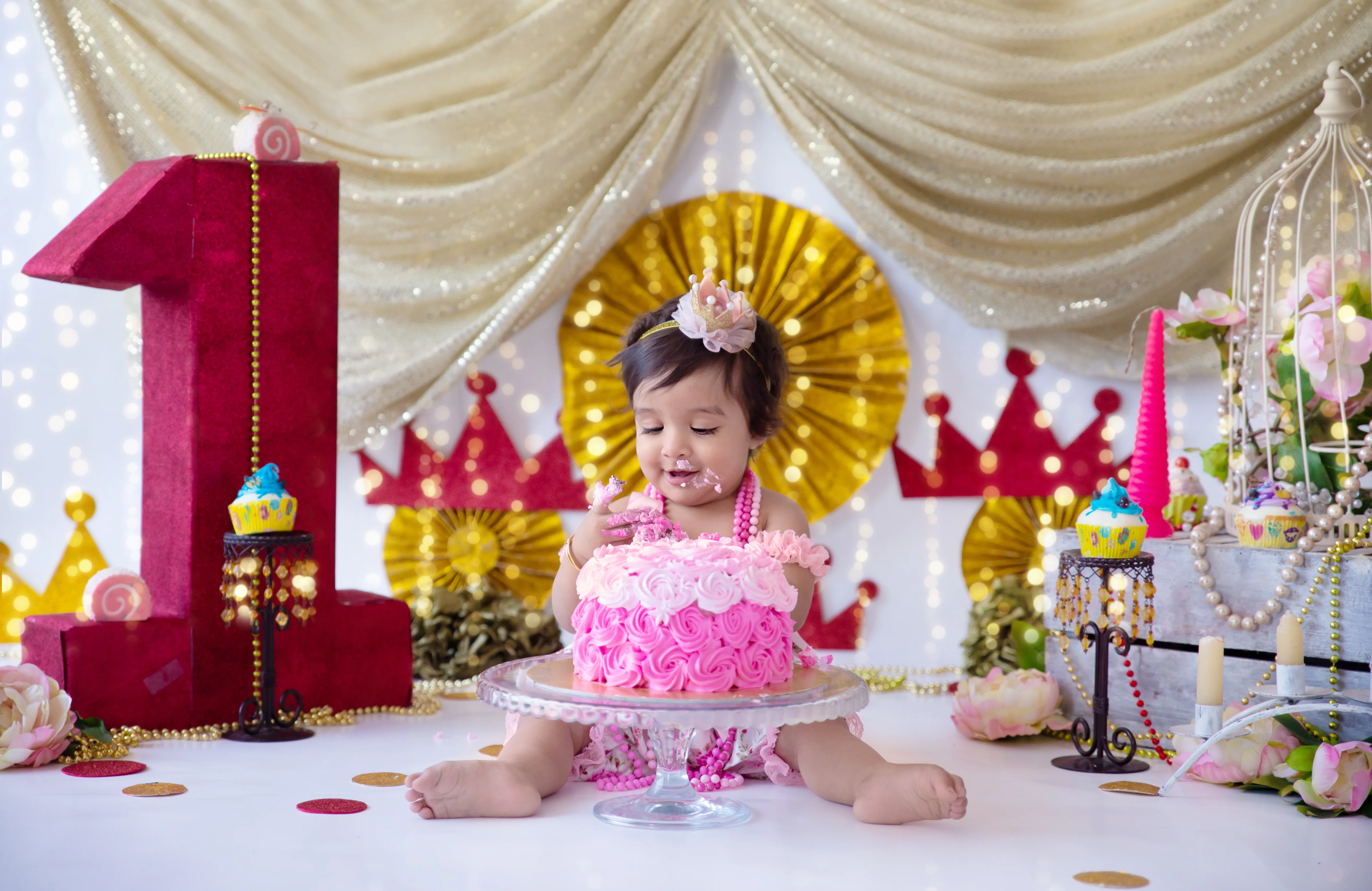 First Birthday Cake Smash Photography Dubai