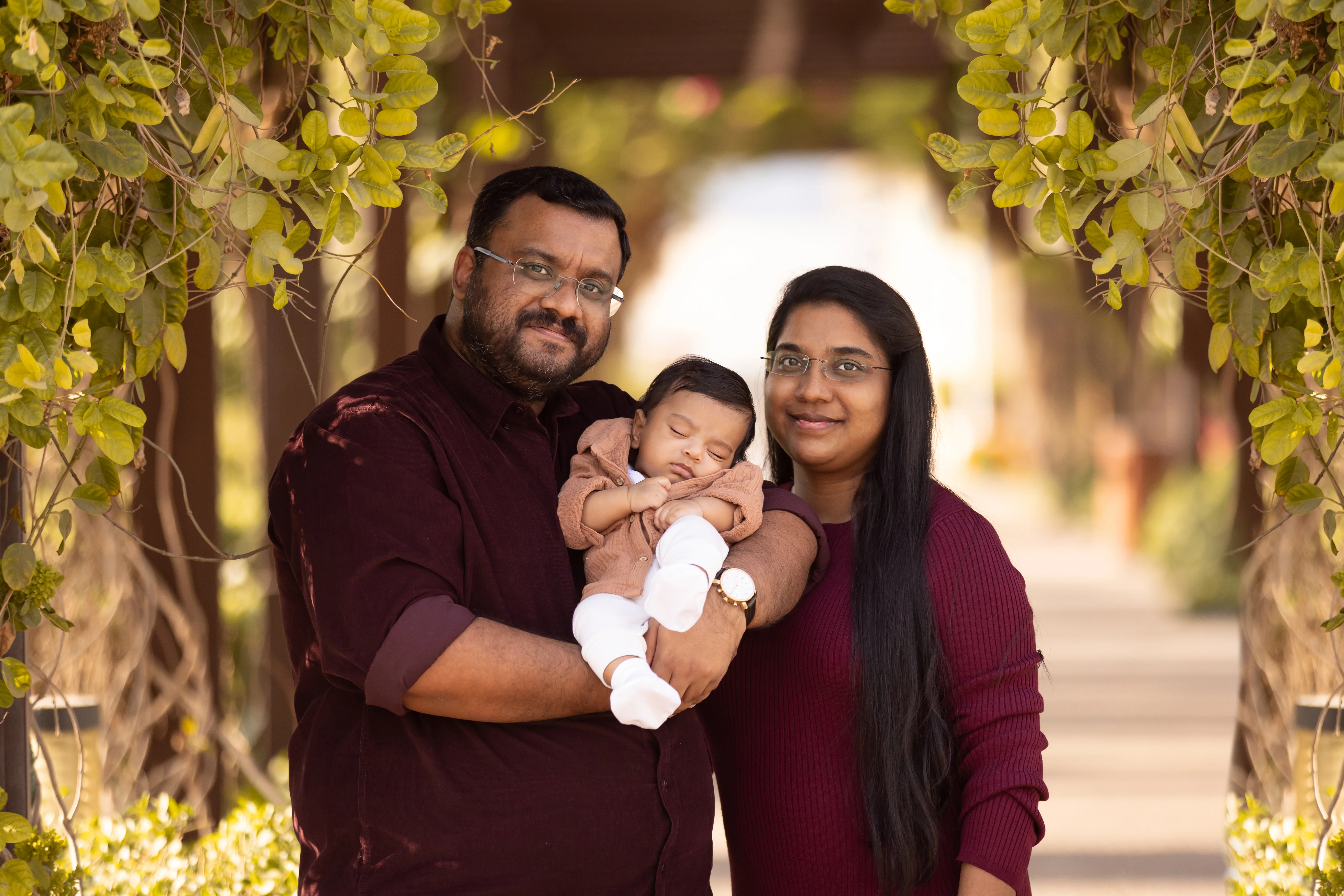 Family photoshoot at sunset Dubai