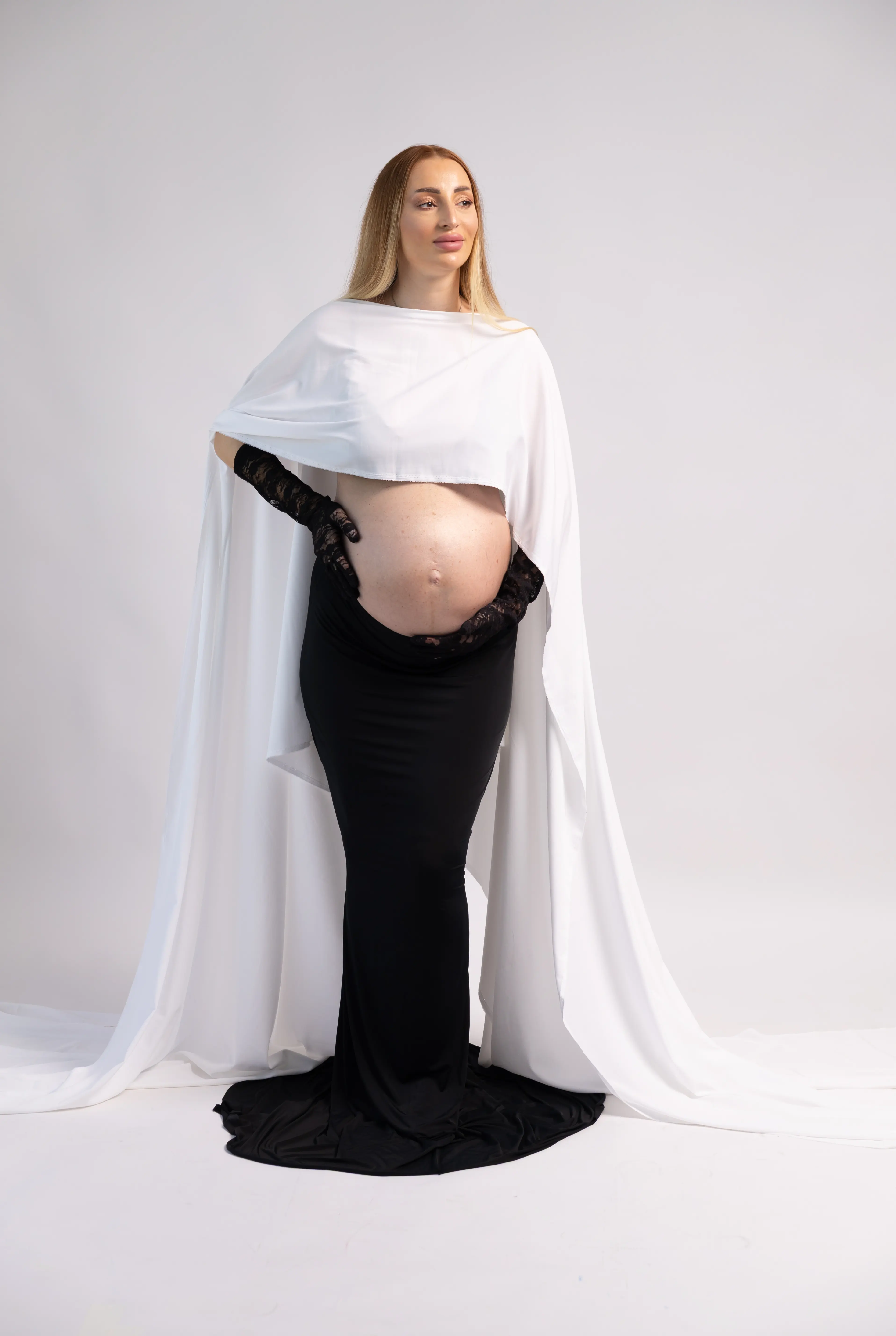Golden goddess gown maternity Dubai