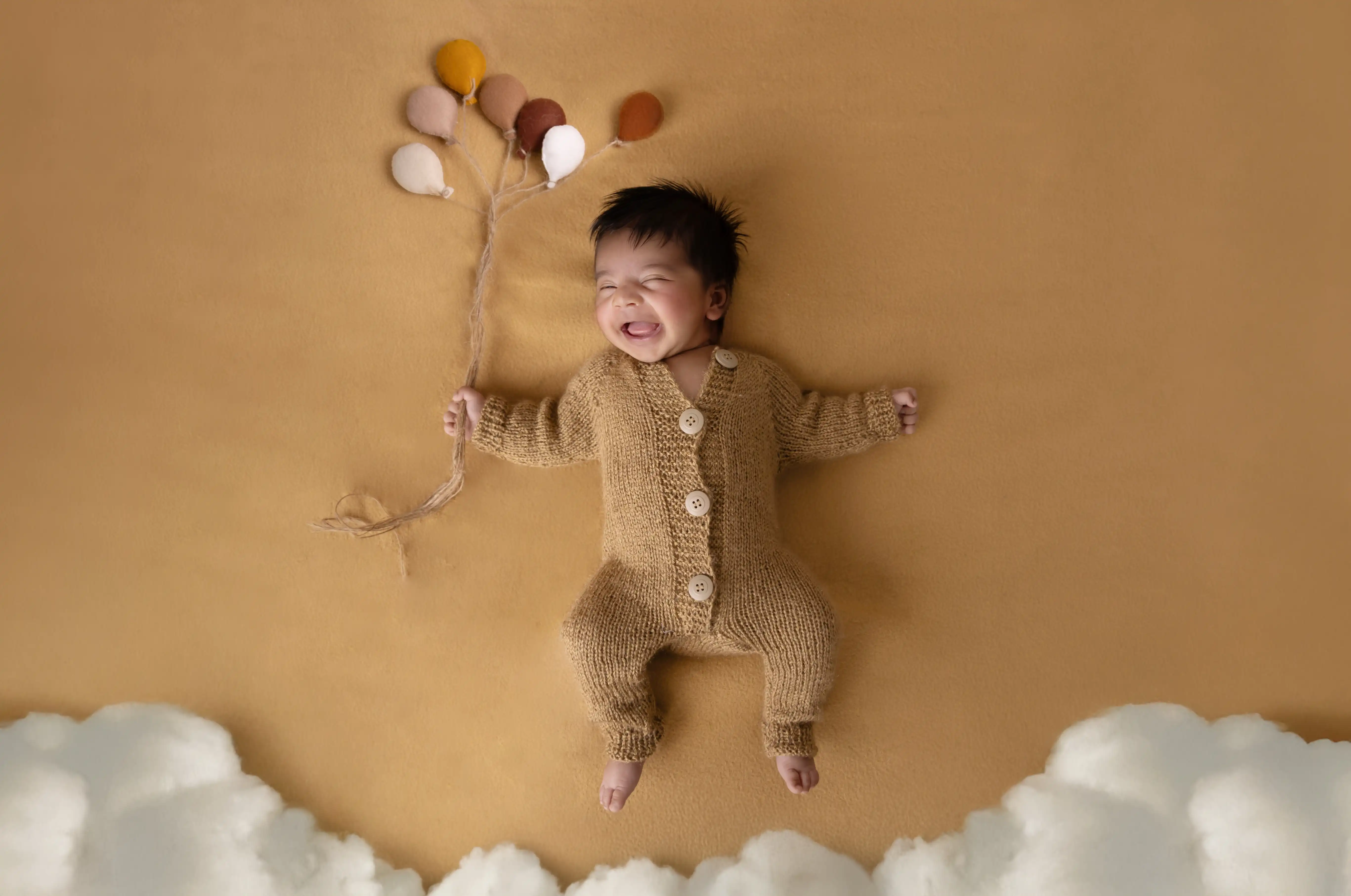 Smiling newborn baby Dubai