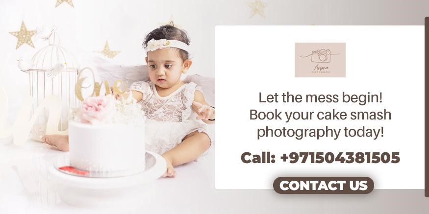 Get in touch with us for Cake Smash Photography in Dubai