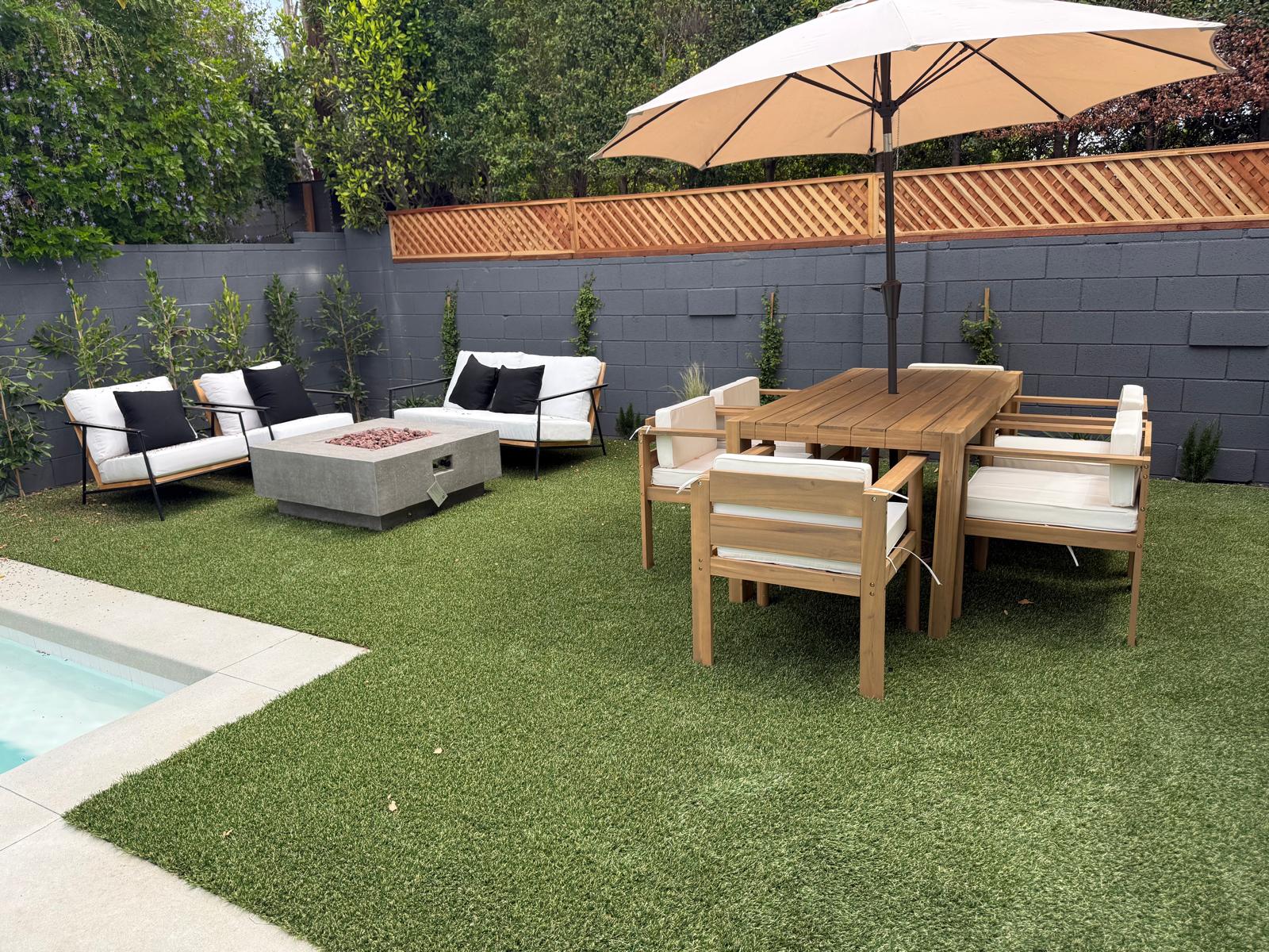 artificial turf installation Woodland Hills outdoor living space