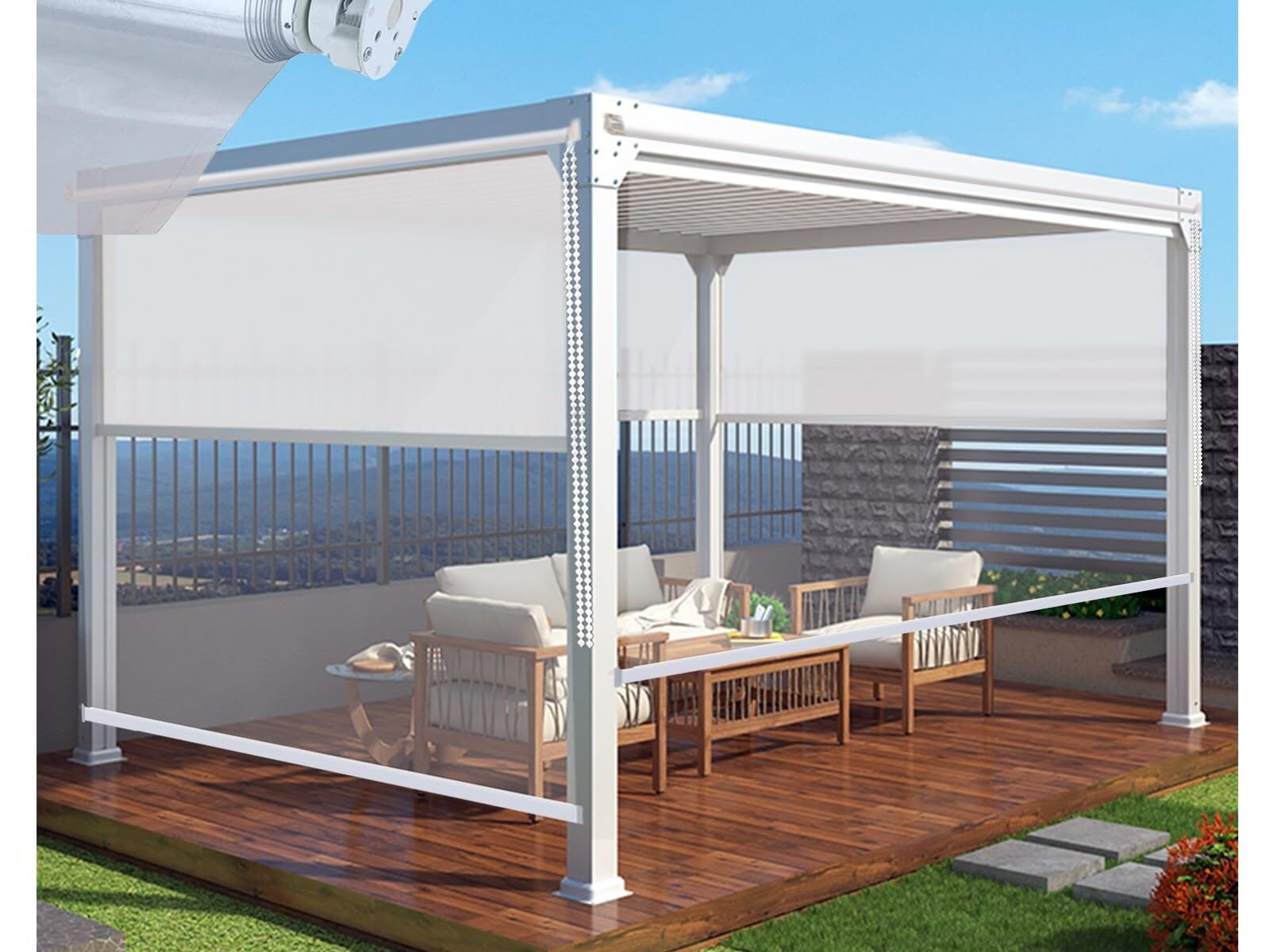 Modern zip screen blinds Dubai