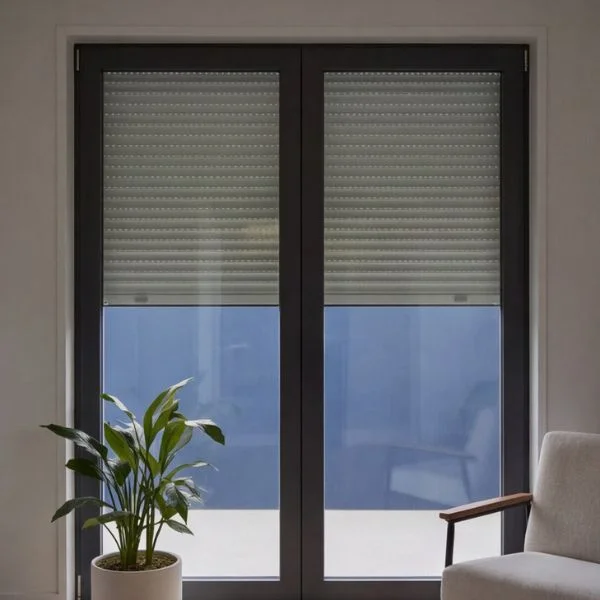 Zip screen blinds lowered on a pergola terrace