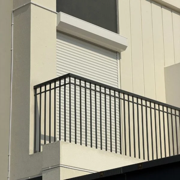 Zip screen blinds on a balcony terrace