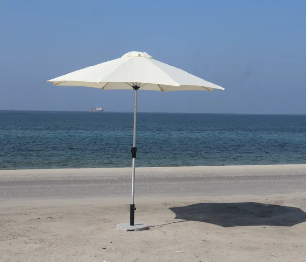 Beach umbrella built for coastal conditions in Dubai