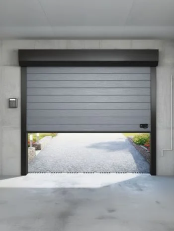 Galvanized steel roller garage door for commercial unit